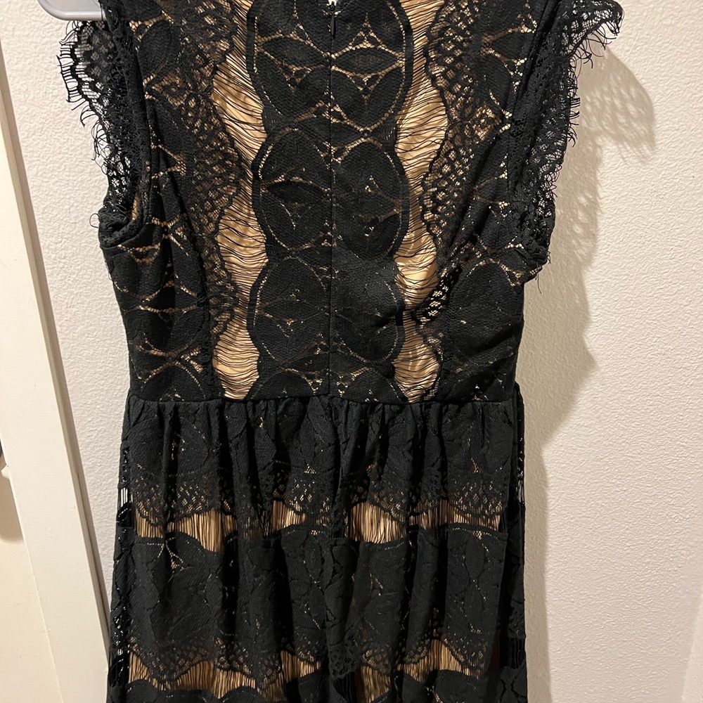 Black and gold cocktail dress